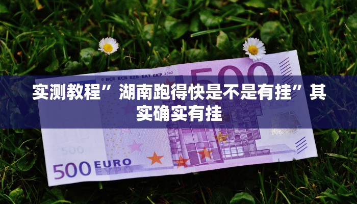实测教程”湖南跑得快是不是有挂”其实确实有挂