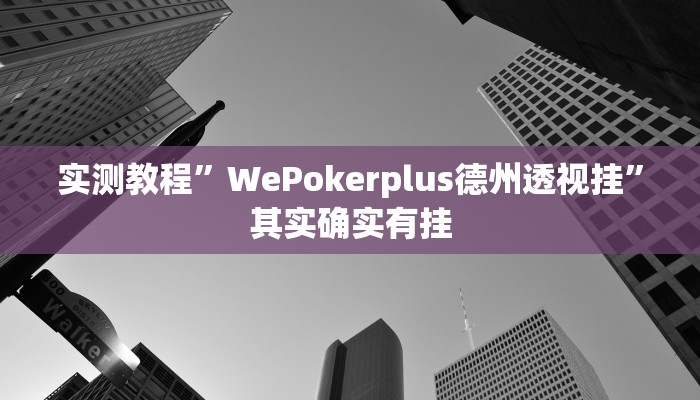 实测教程”WePokerplus德州透视挂”其实确实有挂