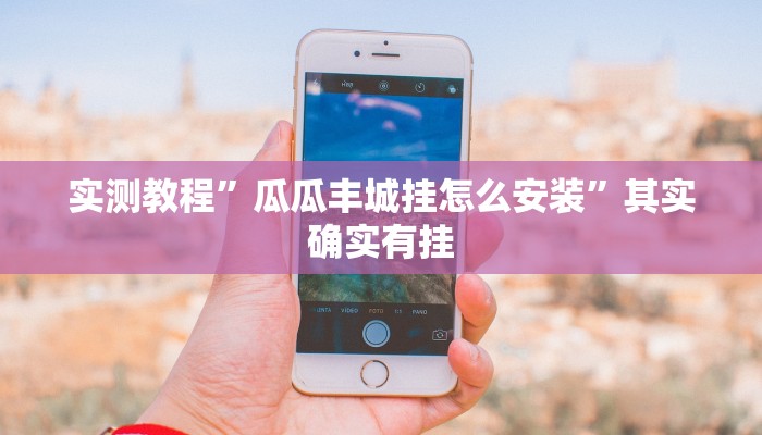 实测教程”瓜瓜丰城挂怎么安装”其实确实有挂