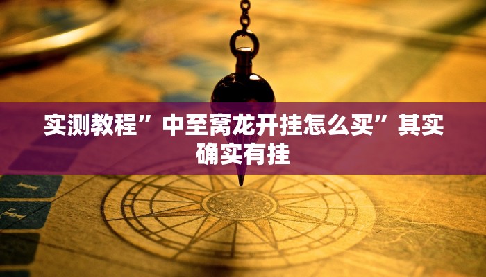 实测教程”中至窝龙开挂怎么买”其实确实有挂