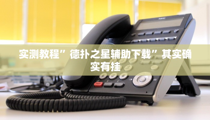 实测教程”德扑之星辅助下载”其实确实有挂