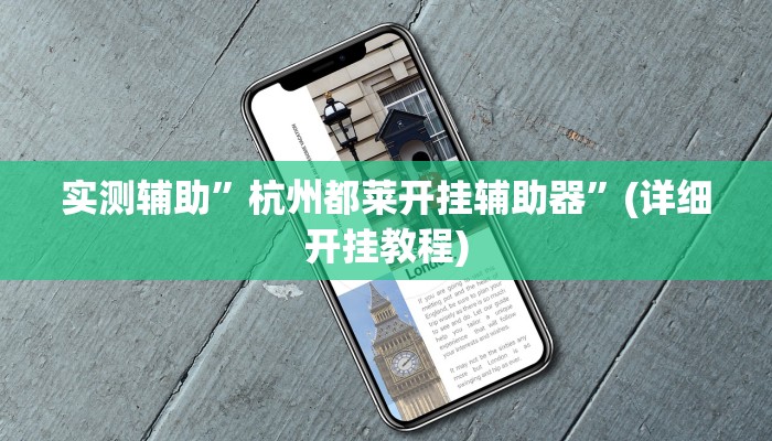 实测辅助”杭州都莱开挂辅助器”(详细开挂教程)