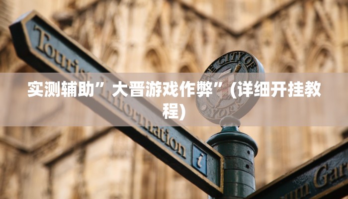 实测辅助”大晋游戏作弊”(详细开挂教程)