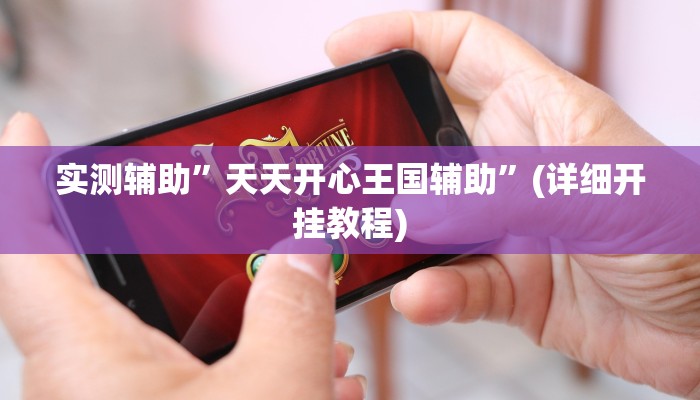 实测辅助”天天开心王国辅助”(详细开挂教程)