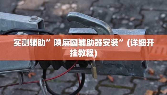 实测辅助”陕麻圈辅助器安装”(详细开挂教程)