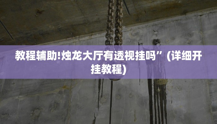 教程辅助!烛龙大厅有透视挂吗”(详细开挂教程)