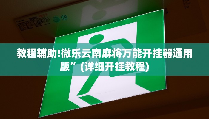 教程辅助!微乐云南麻将万能开挂器通用版”(详细开挂教程)