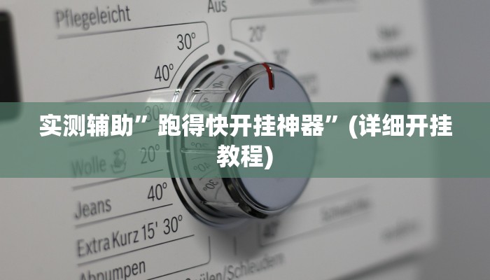 实测辅助”跑得快开挂神器”(详细开挂教程)