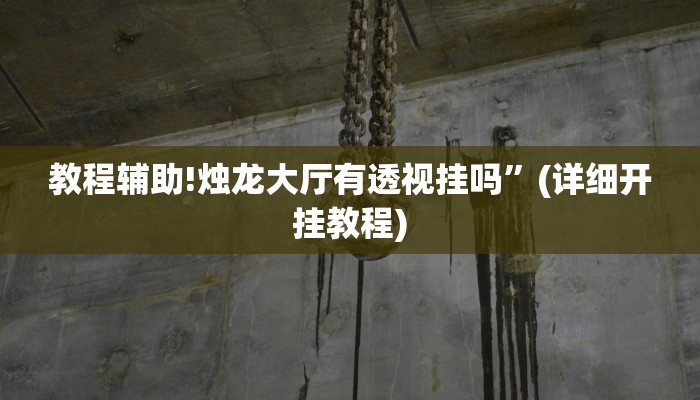 教程辅助!烛龙大厅有透视挂吗”(详细开挂教程)