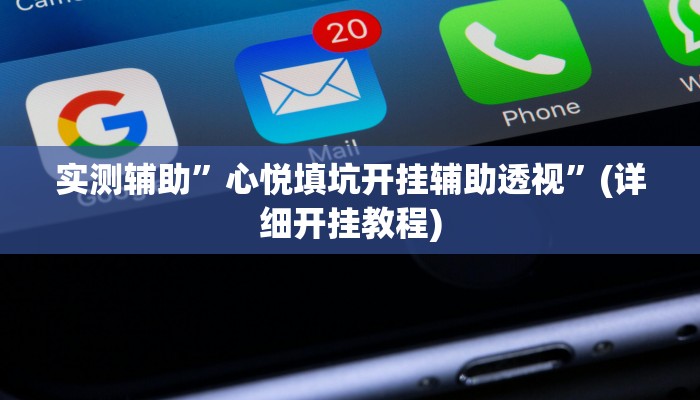 实测辅助”心悦填坑开挂辅助透视”(详细开挂教程)