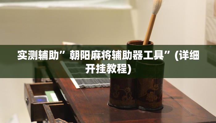实测辅助”朝阳麻将辅助器工具”(详细开挂教程)