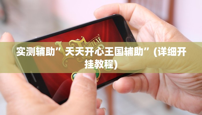 实测辅助”天天开心王国辅助”(详细开挂教程)