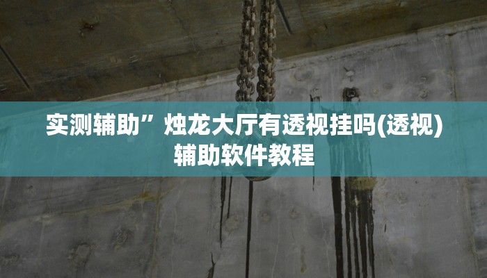 实测辅助”烛龙大厅有透视挂吗(透视)辅助软件教程