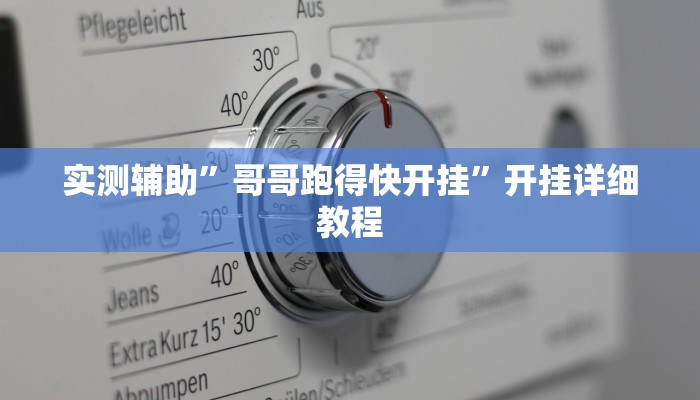 实测辅助”哥哥跑得快开挂”开挂详细教程